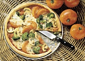 Pizza with Broccoli and Tomato