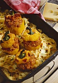 Stuffed Peppers on Pasta