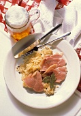 Ham Slices on Sauerkraut