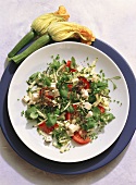 Zucchini Salad with marinated Tofu