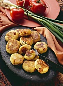 Hot Stone & Potato-Bacon Pancakes