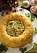 Potato Ring with Leek Filled Center