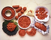 Various Ground Meat Products