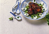 Oxtails with Egg White Blossoms