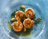 Gamberi aglio olio (shrimps with garlic and oil, Italy)