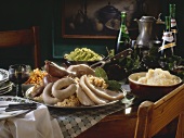 German Table Scene with Butcher's Platter