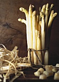 Bunch of Peeled White Asparagus