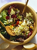 Large mixed Green Salad in Bowl