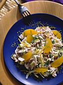 Turkey Breast Salad; Leek; Oranges & Pistachio