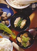 Clam Soup & Soup with Fish Dumplings
