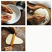 Indian leavened bread; making nan bread