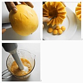 Preparing honeydew melon