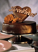 Mini-chocolate cake with chocolate heart