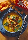 Pumpkin Soup with Amaretti and Parmesan