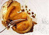Apricot Dumplings with Butter & Bread Crumbs
