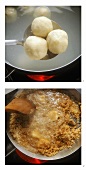 Cooking sweet dumplings
