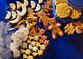 Christmas biscuits: gingerbread teddies, aniseed moons etc.