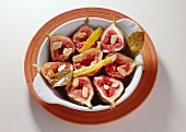 Fresh baked sliced figs with lemon