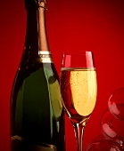 Glas und Flasche Charles Heidsieck Champagner
