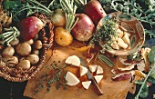 Potatoes and Turnips; Whole and Sliced