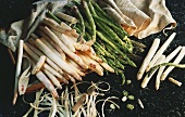 Still Life of White and Green Asparagus
