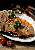 Roast beef with bread stuffing