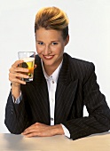Woman with a Glass of Beer