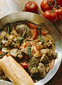 Chicken liver with tomatoes and sage (Italy)