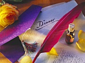 Elegant writing paper for festive invitations