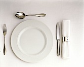 A Single Place Setting; One Spoon