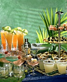 Summer Buffet; Assorted Cocktails and Appetizers