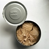 Tuna in an opened can