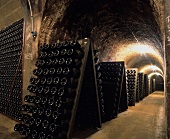 Champagnerflaschen in den Gewölben von Vilmart (Champagne)