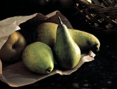 Assorted Pears in a Paper Bag