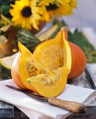 Orange Pumpkin with Wedges Cut Out