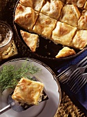 Su böregi (Yufka pastry pie with cream cheese filling, Turkey)
