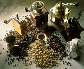 Coffee Beans and Coffee Mills