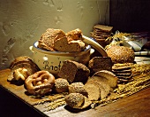 Still Life of Assorted Bread with Grains