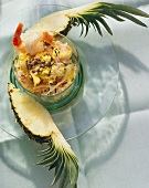 Caribbean Rice Salad with Pineapple and Shrimp