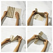 Step-by-step guide to folding a napkin fan