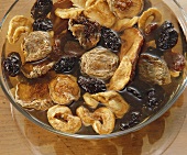 Dried Fruit Soaking in a Bowl