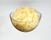 Sauerkraut in glass bowl