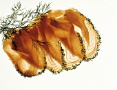 Slices of Gravlax with Dill
