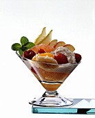 Fruit Salad in a Glass Cup