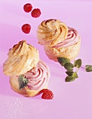 Fruity cream puff filled with berry & soft cheese cream