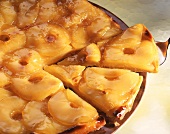Tarte tatin (French apple tart), pieces cut 