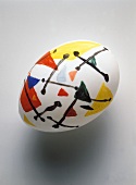 Easter egg painted in modern style