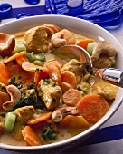 Veal and carrot ragout with cashew nuts