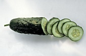 Partially Sliced Cucumber