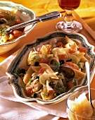 Pasta salad with anchovy fillets, capers, tomatoes & fennel